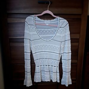 Venus White Intricately Patterned Blouse
